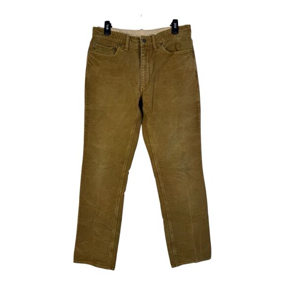 Vintage Polo Ralph Lauren Pants Mens 32x32 Brown Moleskin Cotton Suede Straight - Picture 1 of 14